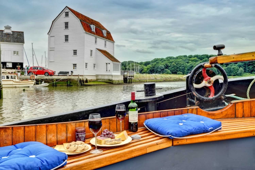 Fancy something different? Try this romantic barge in Woodbridge, Suffolk