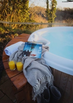 A romantic hot tub lodge for couples in Carmarthenshire, Wales