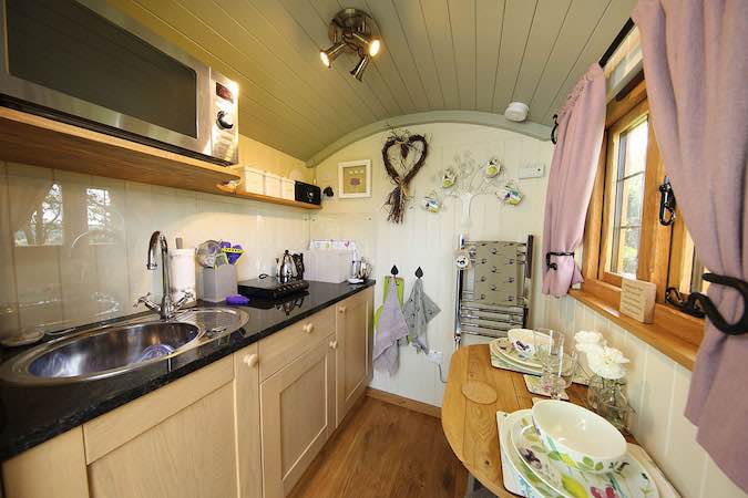 Book Shepherds Hut Spa accommodation at Glampio Gelli Glamping